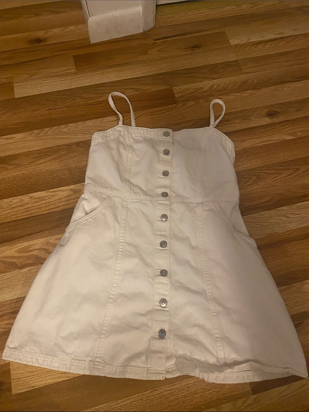 H&M Divided White Denim Mini Dress
